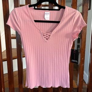 NWT NoBo Pink Frilly T-Shirt